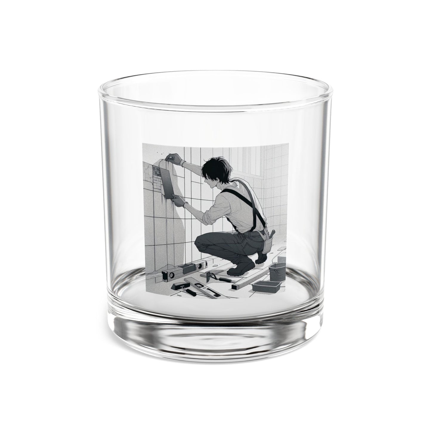 Rocks Glass - 10oz Construction Theme