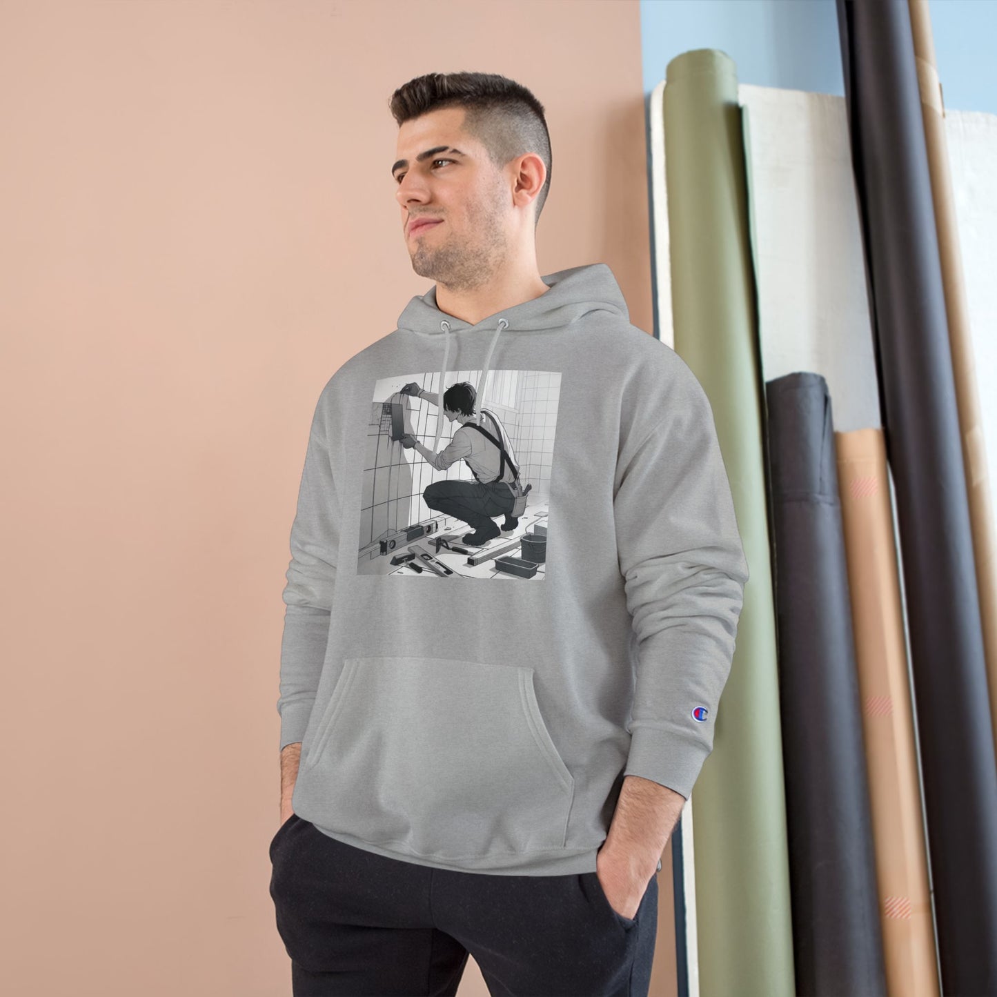 Westward Custom Artwork Champion Hoodie - Unique Graphic Design for Creative Souls