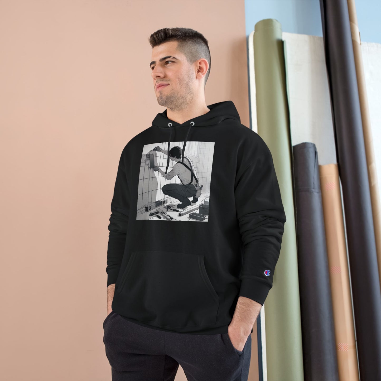 Westward Custom Artwork Champion Hoodie - Unique Graphic Design for Creative Souls